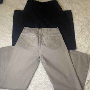 Boys Tan Champs and Black Basic Editions Jeans